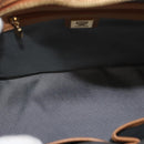 MCM Vicetos Logogram Backpack PVC Leather Brown Gold Auth BA11051-20