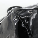 Salvatore Ferragamo Gancini Hand Bag Patent leather Black Silver Auth BA11053-16