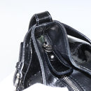 Salvatore Ferragamo Gancini Hand Bag Patent leather Black Silver Auth BA11053-10