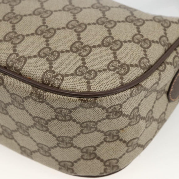 GUCCI GG Supreme Web Sherry Line Bag PVC Beige Gold 89 02 032 Auth BA11056