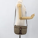 GUCCI GG Supreme Web Sherry Line Bag PVC Beige Gold 89 02 032 Auth BA11056-24