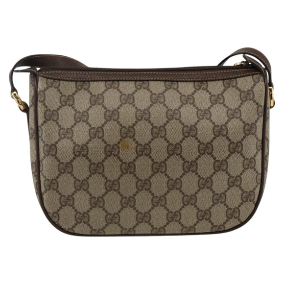 GUCCI GG Supreme Web Sherry Line Bag PVC Beige Gold 89 02 032 Auth BA11056