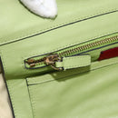 VALENTINO Rock Studs Tote Bag Leather Gold Light green Auth BA11057-21