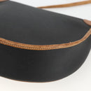 Christian Dior Shoulder Bag PVC Leather Black Gold Auth BA11060-16