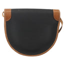 Christian Dior Shoulder Bag PVC Leather Black Gold Auth BA11060-2