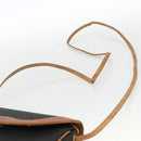 Christian Dior Shoulder Bag PVC Leather Black Gold Auth BA11060-8