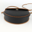 Christian Dior Shoulder Bag PVC Leather Black Gold Auth BA11060-5