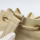 CHANEL Shoulder Bag Caviar Skin Cream Gold CC Auth BA11064-14
