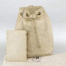 CHANEL Shoulder Bag Caviar Skin Cream Gold CC Auth BA11064-23