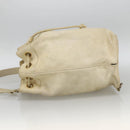 CHANEL Shoulder Bag Caviar Skin Cream Gold CC Auth BA11064-4