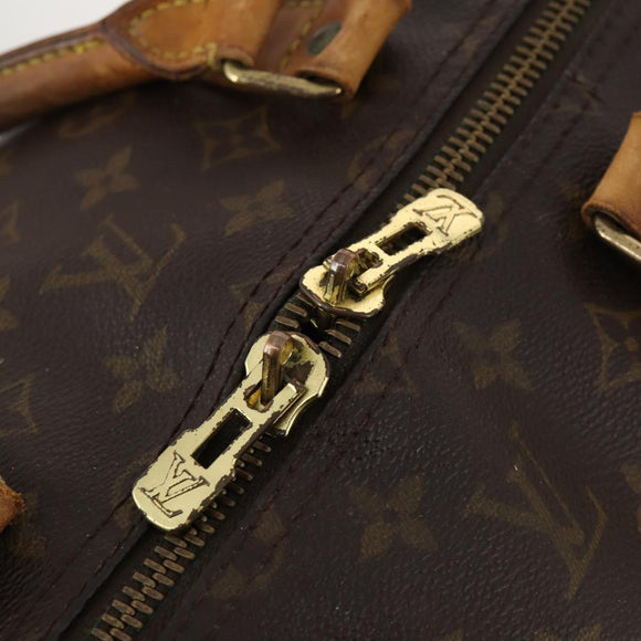 LOUIS VUITTON Monogram Keepall Bandouliere 55 Boston Bag M41414 LV Auth BA11072