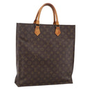 LOUIS VUITTON Monogram Sac Plat Hand Bag M51140 LV Auth BA11074-1