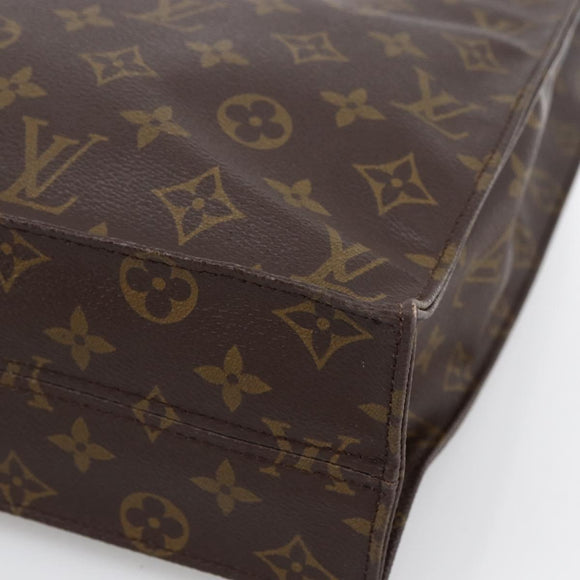 LOUIS VUITTON Monogram Sac Plat Hand Bag M51140 LV Auth BA11074