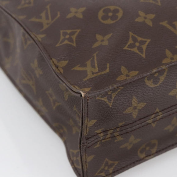 LOUIS VUITTON Monogram Sac Plat Hand Bag M51140 LV Auth BA11074
