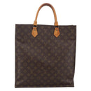 LOUIS VUITTON Monogram Sac Plat Hand Bag M51140 LV Auth BA11074-2
