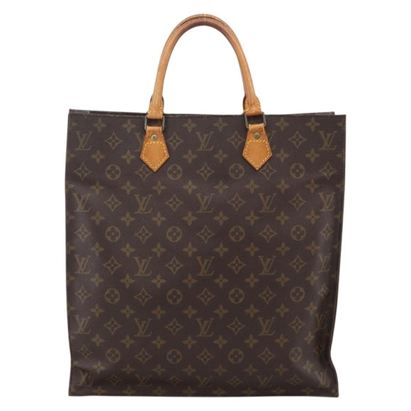 LOUIS VUITTON Monogram Sac Plat Hand Bag M51140 LV Auth BA11074