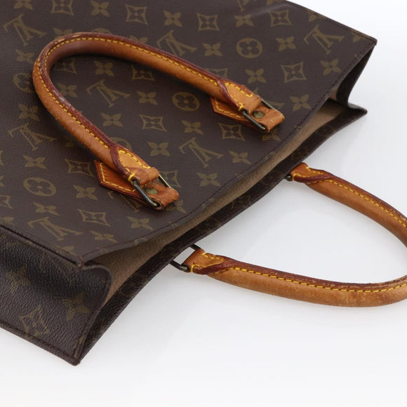 LOUIS VUITTON Monogram Sac Plat Hand Bag M51140 LV Auth BA11074