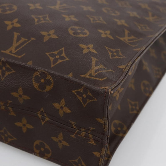 LOUIS VUITTON Monogram Sac Plat Hand Bag M51140 LV Auth BA11075