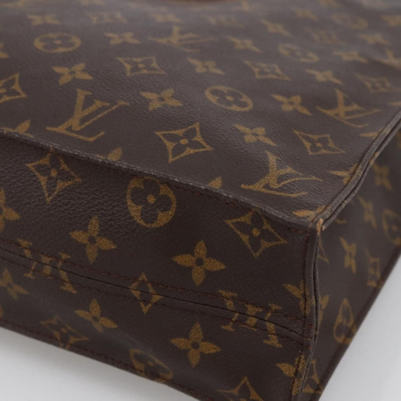 LOUIS VUITTON Monogram Sac Plat Hand Bag M51140 LV Auth BA11075