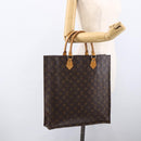 LOUIS VUITTON Monogram Sac Plat Hand Bag M51140 LV Auth BA11075-19