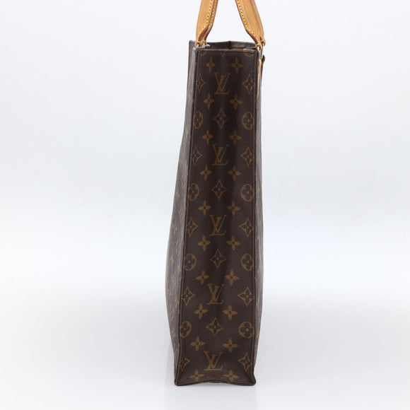 LOUIS VUITTON Monogram Sac Plat Hand Bag M51140 LV Auth BA11075