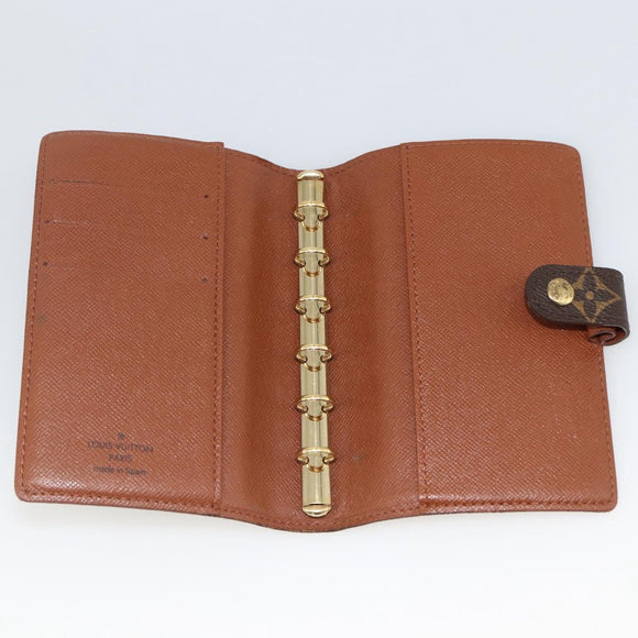 LOUIS VUITTON Monogram Agenda PM Day Planner Cover R20005 LV Auth BA11076
