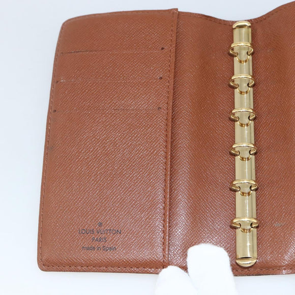 LOUIS VUITTON Monogram Agenda PM Day Planner Cover R20005 LV Auth BA11076