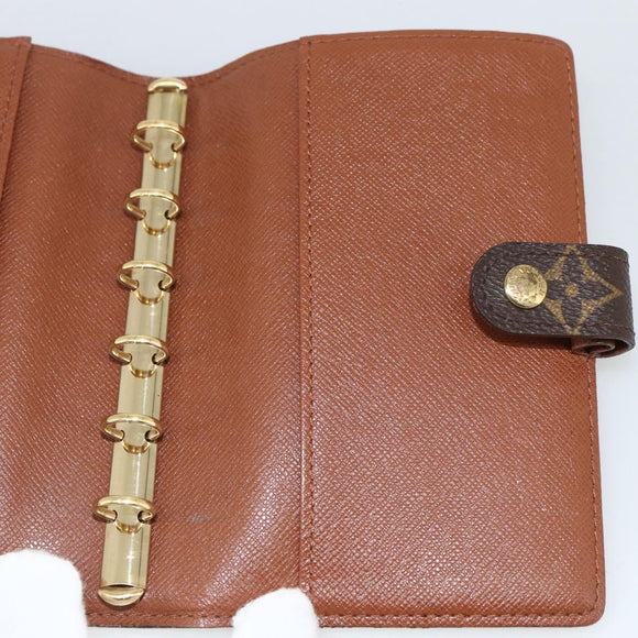 LOUIS VUITTON Monogram Agenda PM Day Planner Cover R20005 LV Auth BA11076