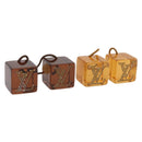 LOUIS VUITTON Hair Cube Hair Clip plastic Brown LV Auth BA11080-1