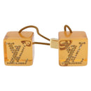 LOUIS VUITTON Hair Cube Hair Clip plastic Brown LV Auth BA11080-6