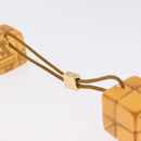 LOUIS VUITTON Hair Cube Hair Clip plastic Brown LV Auth BA11080-9