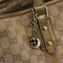 GUCCI GG Canvas Tote Bag Beige Gold 137396 Auth BA11082-14
