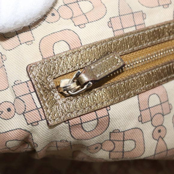 GUCCI GG Canvas Tote Bag Beige Gold 137396 Auth BA11082