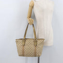 GUCCI GG Canvas Tote Bag Beige Gold 137396 Auth BA11082-22