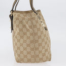 GUCCI GG Canvas Tote Bag Beige Gold 137396 Auth BA11082-5