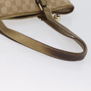 GUCCI GG Canvas Tote Bag Beige Gold 137396 Auth BA11082-7