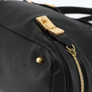 Chloe Hand Bag Leather Black Gold Auth BA11087-10