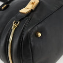 Chloe Hand Bag Leather Black Gold Auth BA11087-11
