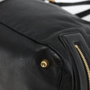 Chloe Hand Bag Leather Black Gold Auth BA11087-12