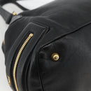 Chloe Hand Bag Leather Black Gold Auth BA11087-13