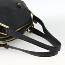 Chloe Hand Bag Leather Black Gold Auth BA11087-7