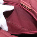 BURBERRY Nova Check Hand Bag Canvas Beige Red gold Auth BA11091-21