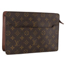 LOUIS VUITTON Monogram Pochette Homme Clutch Bag M51795 LV Auth BA11096-1