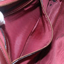 CARTIER Must Line Shoulder Bag Leather Bordeaux Gold Auth BA111-12