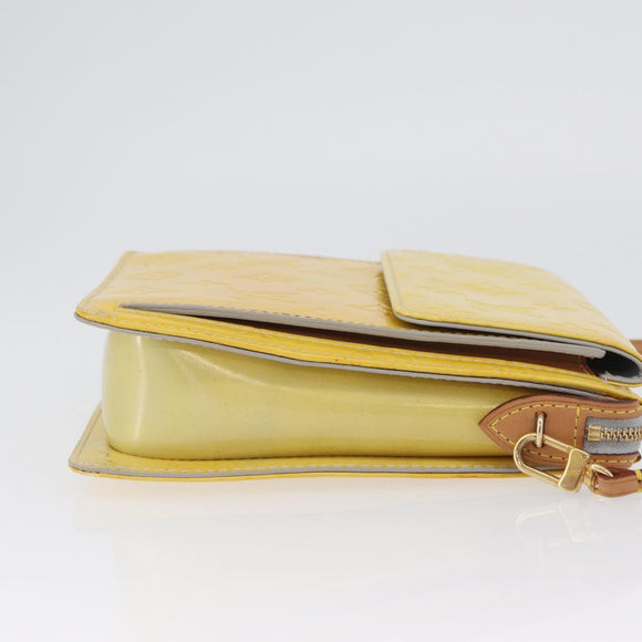 LOUIS VUITTON Monogram Vernis Motto Accessory Pouch Gris M91030 LV Auth BA11103