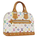 LOUIS VUITTON Monogram Multicolor Alma Hand Bag White M92647 LV Auth BA11105-1