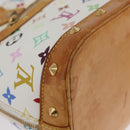 LOUIS VUITTON Monogram Multicolor Alma Hand Bag White M92647 LV Auth BA11105-10