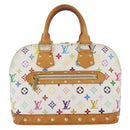 LOUIS VUITTON Monogram Multicolor Alma Hand Bag White M92647 LV Auth BA11105-13
