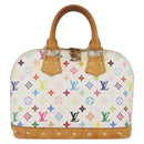 LOUIS VUITTON Monogram Multicolor Alma Hand Bag White M92647 LV Auth BA11105-2
