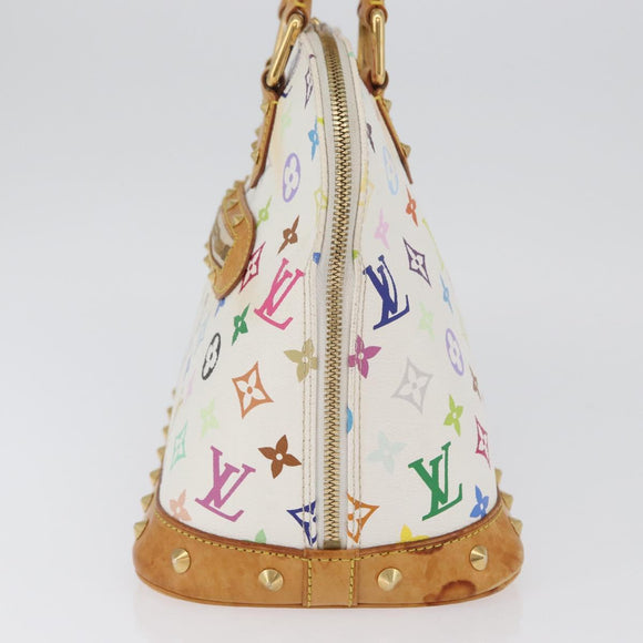 LOUIS VUITTON Monogram Multicolor Alma Hand Bag White M92647 LV Auth BA11105
